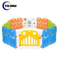 indoor outdoor 8 panel safety plastic baby folding playpen